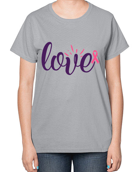love Style 7# - breast cancer-  Ladies T-Shirt