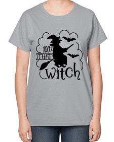 percent that witch 55# - witch-  Ladies T-Shirt