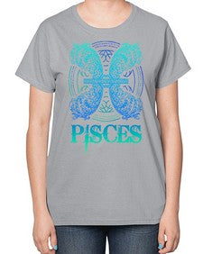 pisces Zodiac 381# - pisces-  Ladies T-Shirt