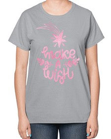 quotes of unicorns make a wish make a wish 353# - unicorn-  Ladies T-Shirt