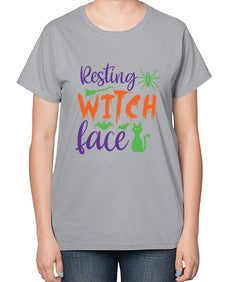 resting witch face 26# - witch-  Ladies T-Shirt