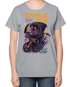 source reaper as biker 1102# - art pop art-  Ladies T-Shirt