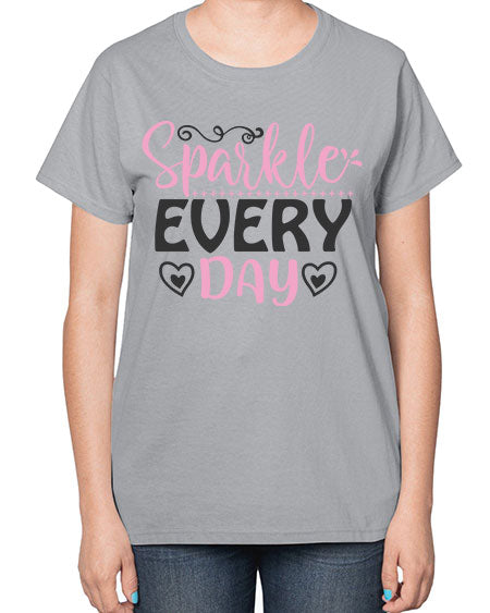 sparkle every day Style 1# -makeup  Ladies T-Shirt
