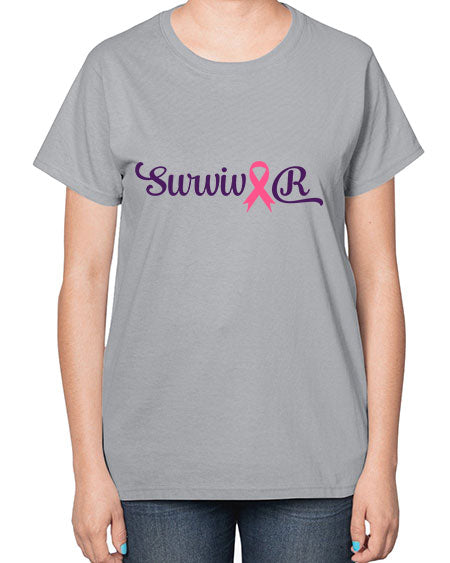 survivor Style 3# - breast cancer-  Ladies T-Shirt