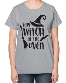 tiny witch in the oven 18# - witch-  Ladies T-Shirt