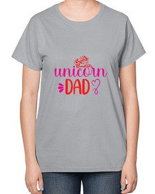 unicorn dad 453# - unicorn-  Ladies T-Shirt