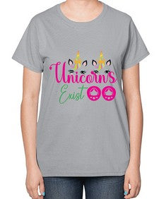 unicorns exist 534# - unicorn-  Ladies T-Shirt