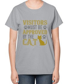 visitors must beapprovedby the cat Style 122# - cats-  Ladies T-Shirt