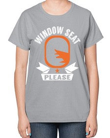 window seat please  51# - airplane-  Ladies T-Shirt