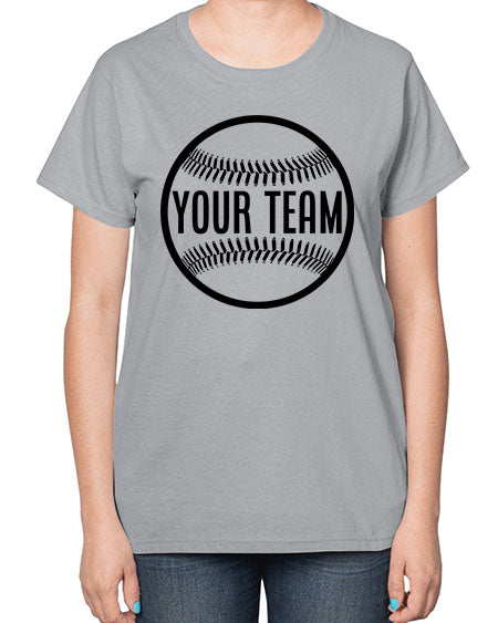 your team 2270# - softball-  Ladies T-Shirt