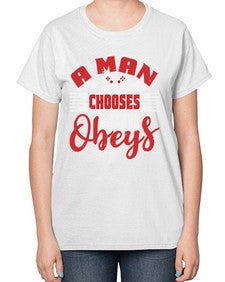 A man chooses a slave obeys 1# - video games-  Ladies T-Shirt