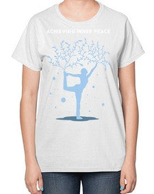 Achieving Inner Peace 102# - yoga-  Ladies T-Shirt
