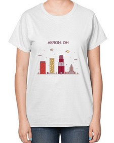 AkronOH 285# - cities-  Ladies T-Shirt