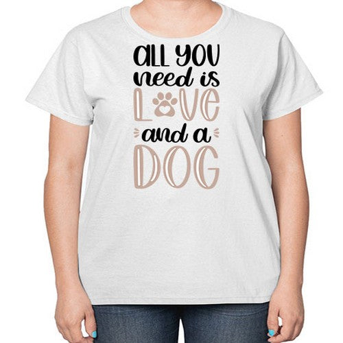 All You Need Is Love Style 36# - dogs-  Ladies T-Shirt