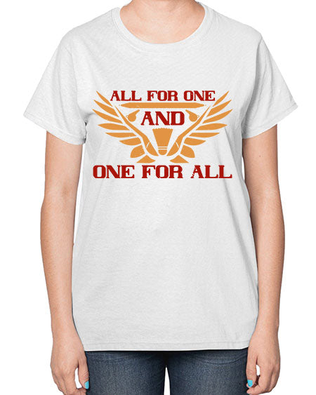 All for one and one for all 2360# - badminton-  Ladies T-Shirt