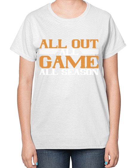 All out all game all season 2238# - badminton-  Ladies T-Shirt