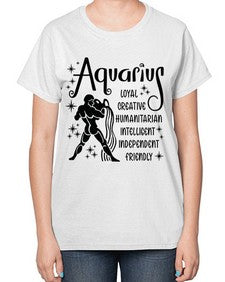 Aquarius 64# - aquarius-  Ladies T-Shirt