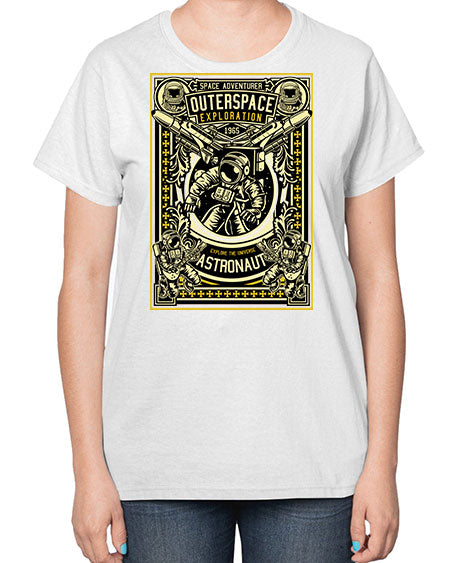 Astronaut Outerspace Exploration 36# - space-  Ladies T-Shirt