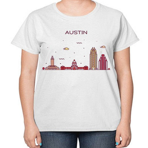 AustinTX 382# - cities-  Ladies T-Shirt