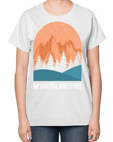 Be Digital and Free 27# - internet-  Ladies T-Shirt