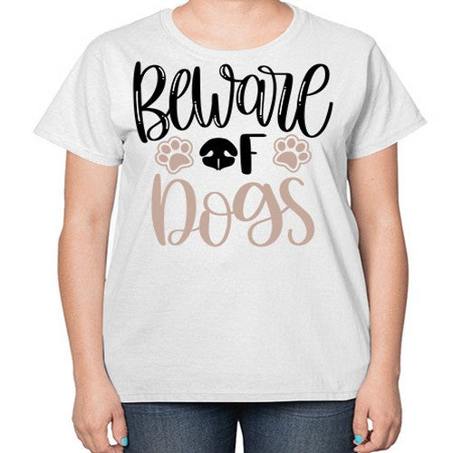 Beware Of Dogs Style 33# - dogs-  Ladies T-Shirt
