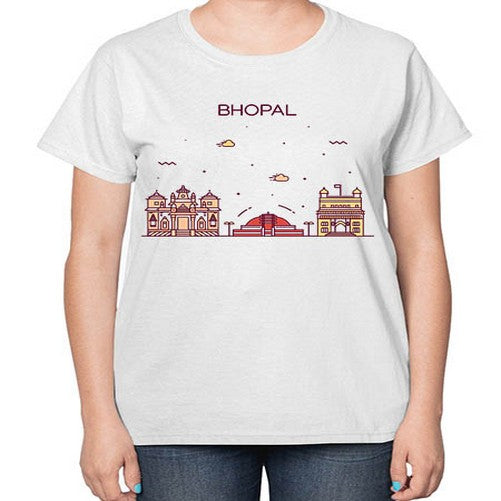 Bhopal 455# - cities-  Ladies T-Shirt
