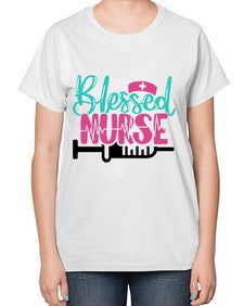 Blessed Nurse Style Style 628# - nurse-  Ladies T-Shirt