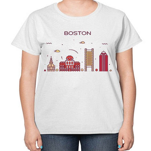 Boston 481# - cities-  Ladies T-Shirt