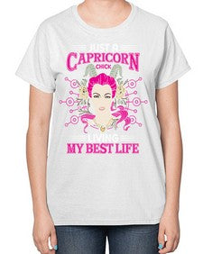 Capricorn chick 193# - capricorn-  Ladies T-Shirt