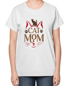 Cat Mom Style 6# - cats-  Ladies T-Shirt