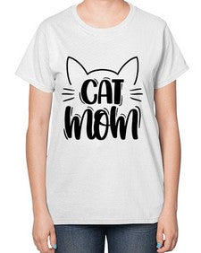 Cat Mom Style 85# - cats-  Ladies T-Shirt