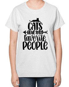 Cats Are My Favorite People Style 90# - cats-  Ladies T-Shirt