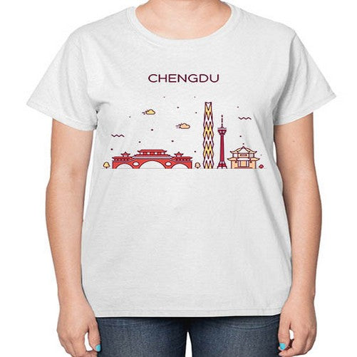 Chengdu 563# - cities-  Ladies T-Shirt