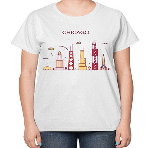 Chicago 572# - cities-  Ladies T-Shirt