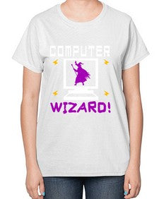 Computer wizard 52# - computer-  Ladies T-Shirt