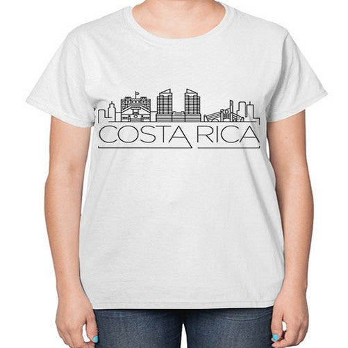 Costa Rica Minimal Skyline 631# - cities-  Ladies T-Shirt