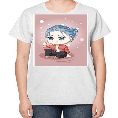 Cute little boy silver hair 78# - anime-  Ladies T-Shirt
