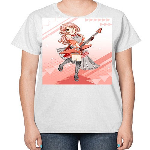Cute rock star girl with guitar game 17# - anime-  Ladies T-Shirt