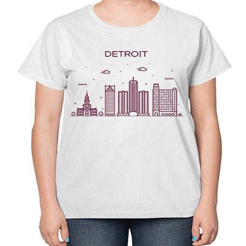 DetroitMI 663# - cities-  Ladies T-Shirt