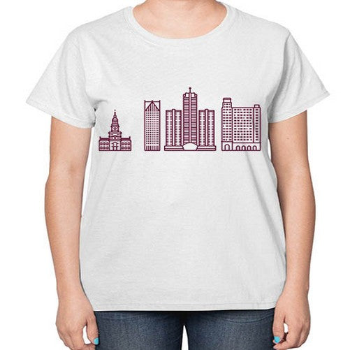 DetroitMI 664# - cities-  Ladies T-Shirt