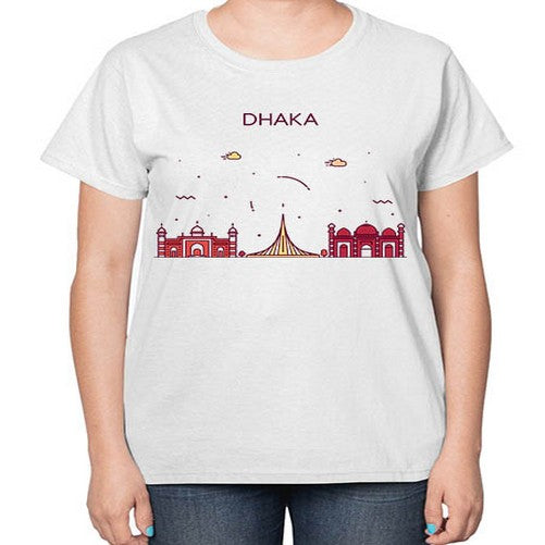 Dhaka 669# - cities-  Ladies T-Shirt
