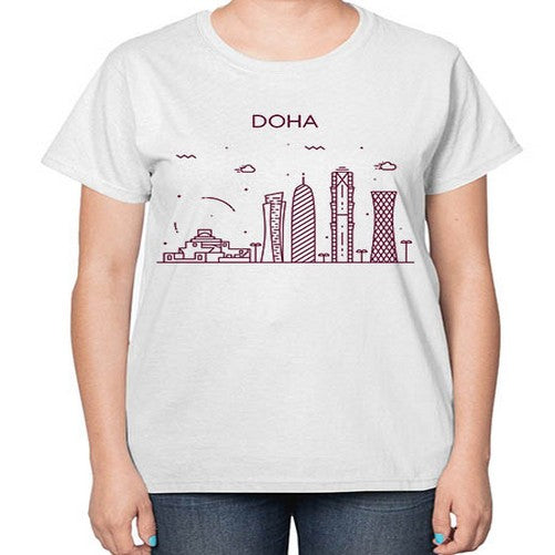 Doha 671# - cities-  Ladies T-Shirt