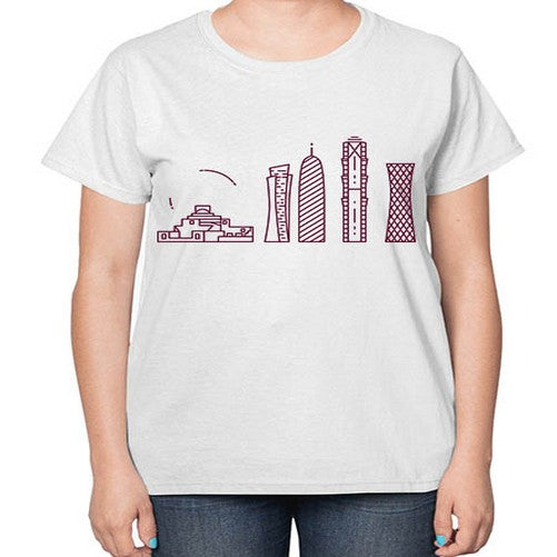 Doha 672# - cities-  Ladies T-Shirt