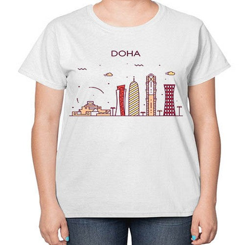 Doha 673# - cities-  Ladies T-Shirt