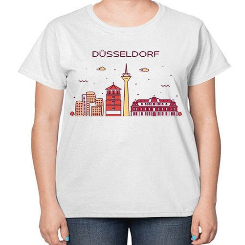 Dusseldorf 698# - cities-  Ladies T-Shirt