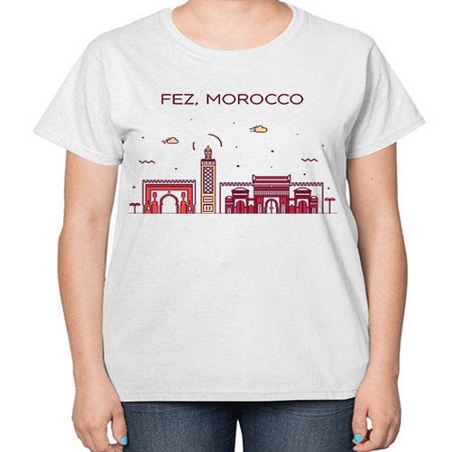Fez 720# - cities-  Ladies T-Shirt
