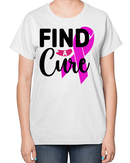 Find a Cure 26# - breast cancer-  Ladies T-Shirt
