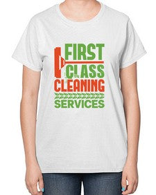 First class cleaning service Style 160# - cleaner-  Ladies T-Shirt