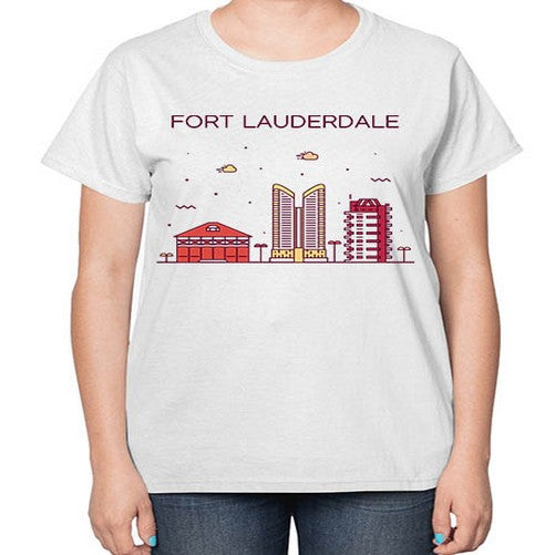FortLauderdale 737# - cities-  Ladies T-Shirt
