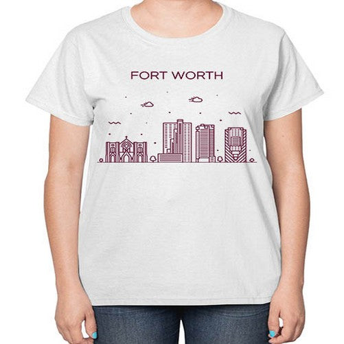 FortWorth 738# - cities-  Ladies T-Shirt